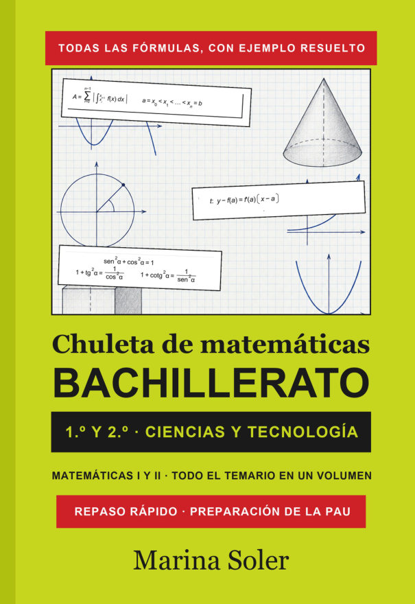 Portada de Chuleta de matemáticas Bachillerato