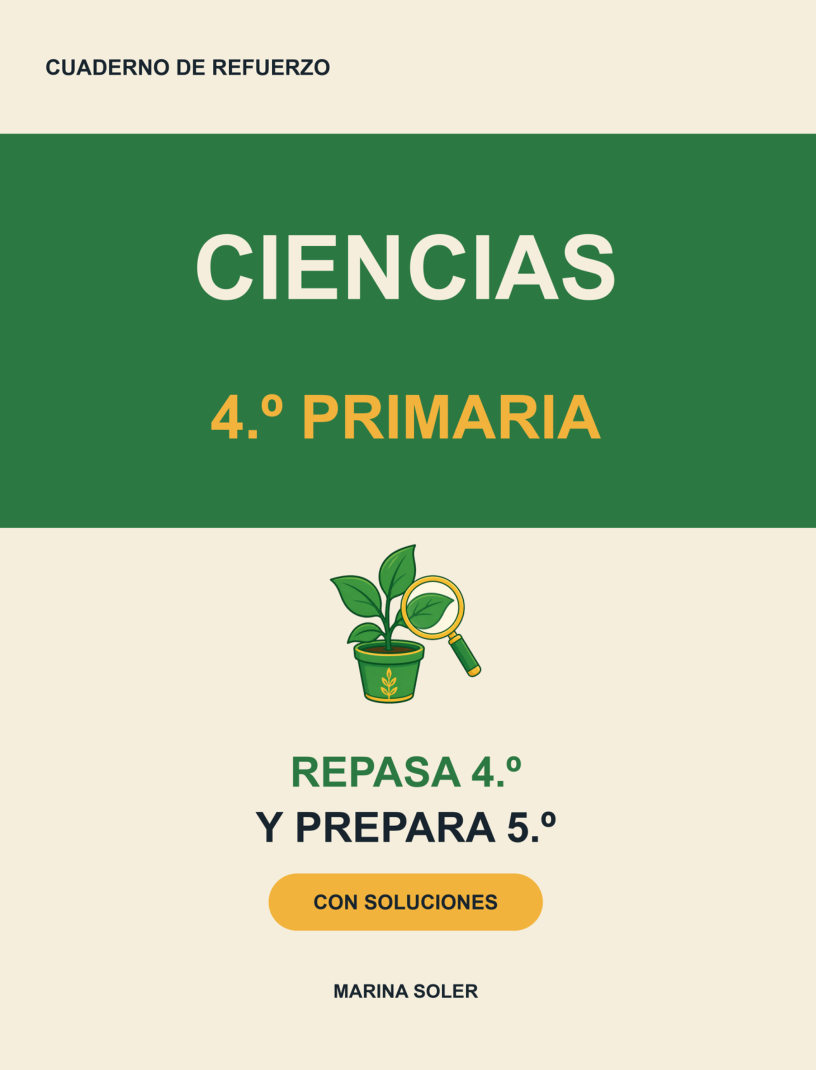 Portada de Ciencias 4.º Primaria