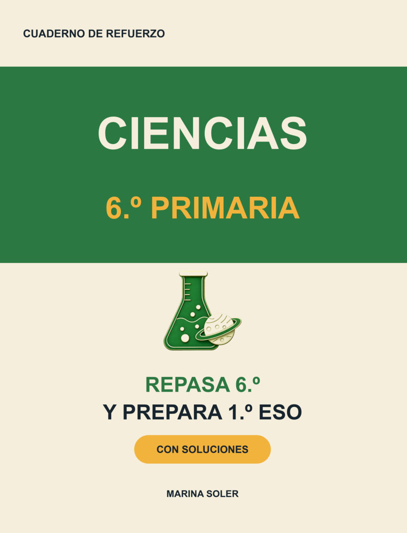 Portada de Ciencias 6º Primaria. Cuaderno de refuerzo