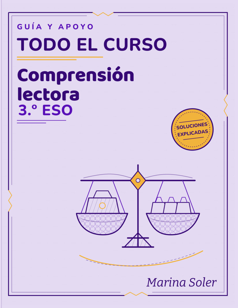 Portada de Comprensión lectora 3.º ESO. Guía y apoyo