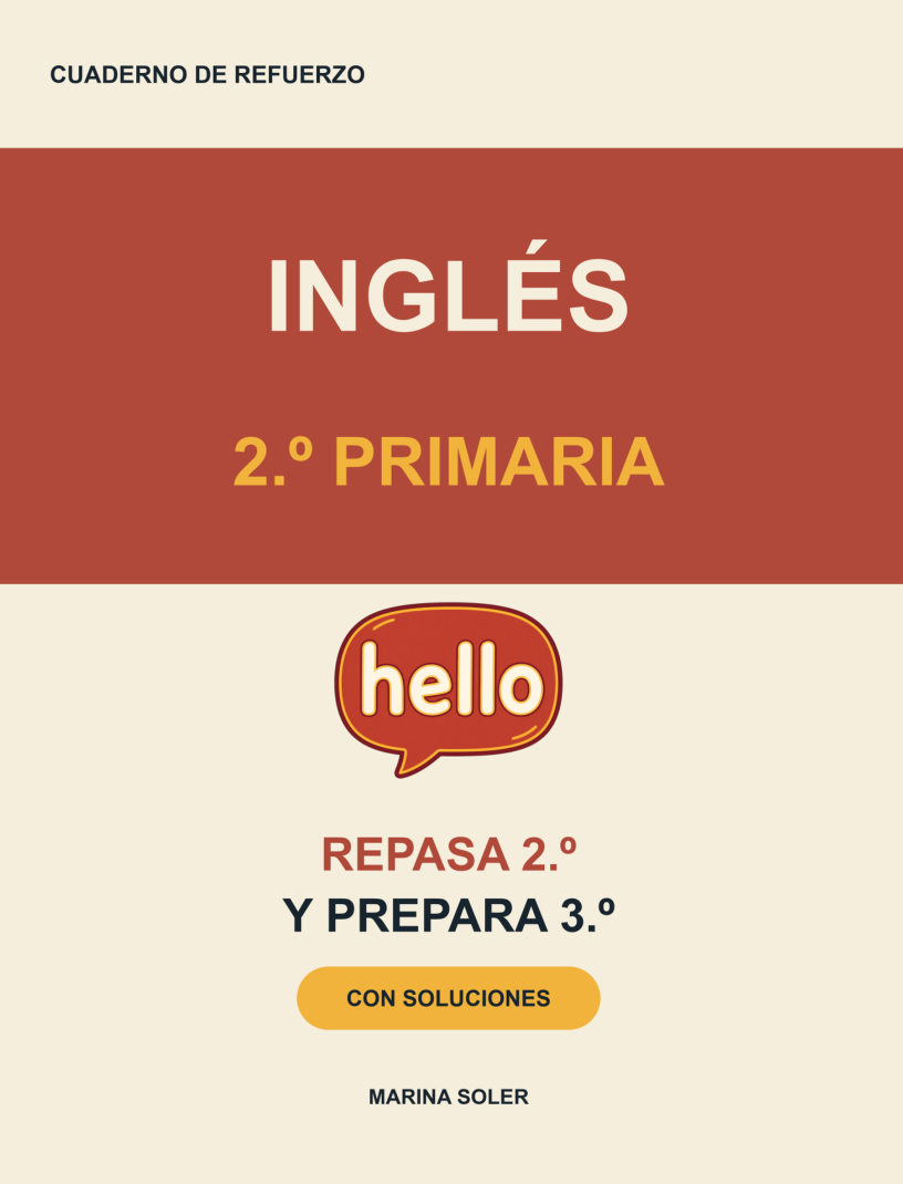 Portada de Inglés 2º Primaria. Cuaderno de refuerzo