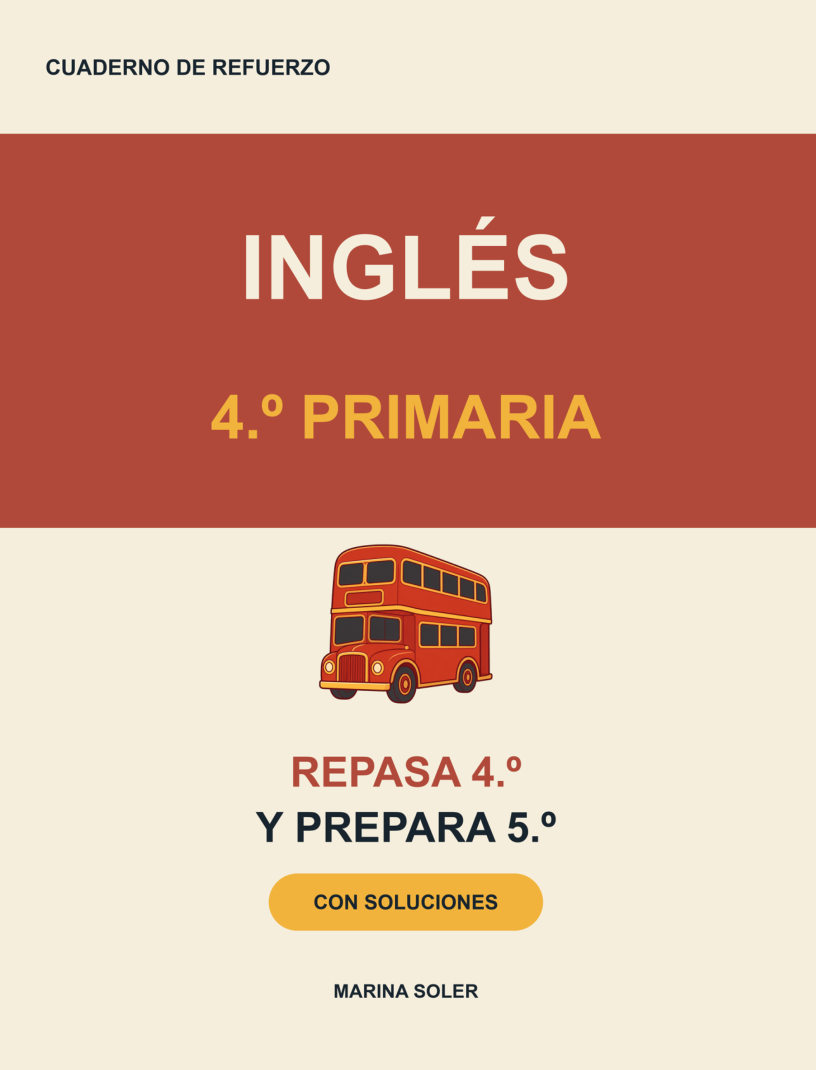 Portada de Inglés 4º Primaria. Cuaderno de refuerzo