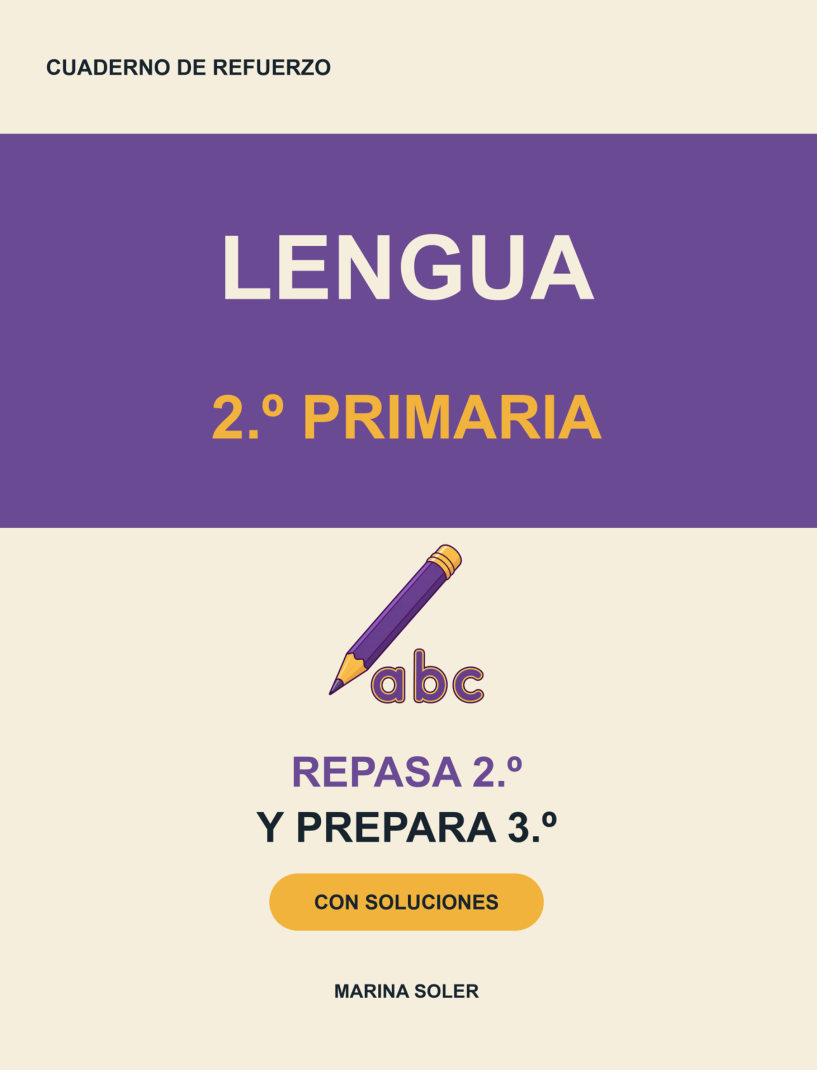 Portada de Lengua 2.º Primaria. Cuaderno de refuerzo