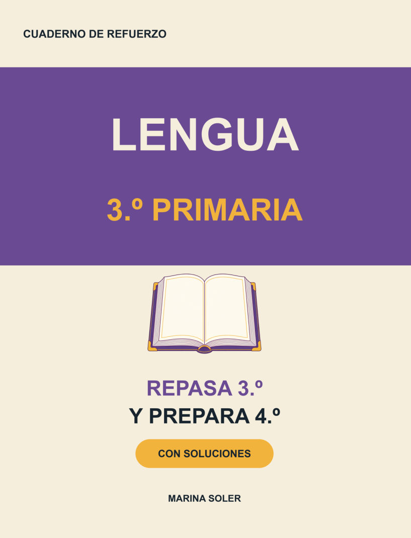 Portada de Lengua 3.º Primaria. Cuaderno de refuerzo