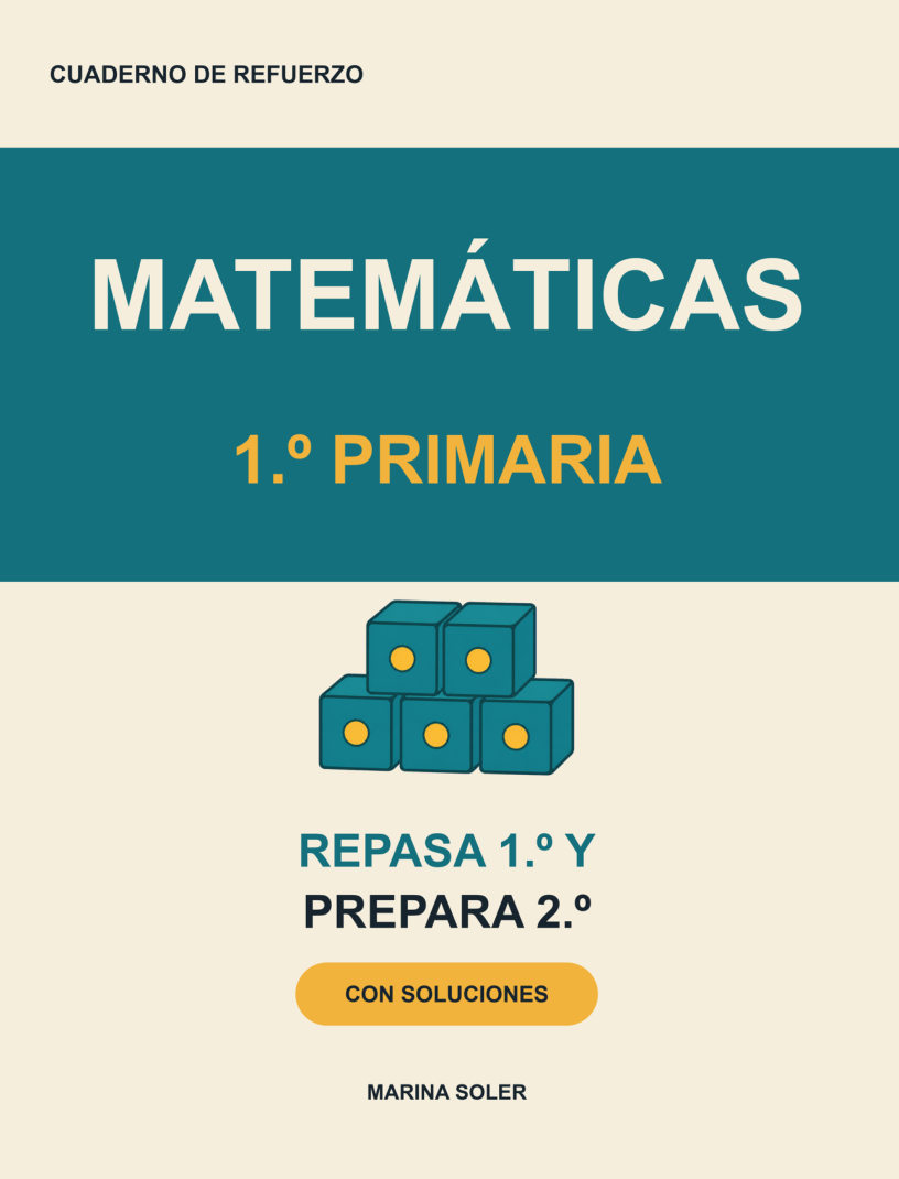 Portada de Matemáticas 1º Primaria. Cuaderno de refuerzo