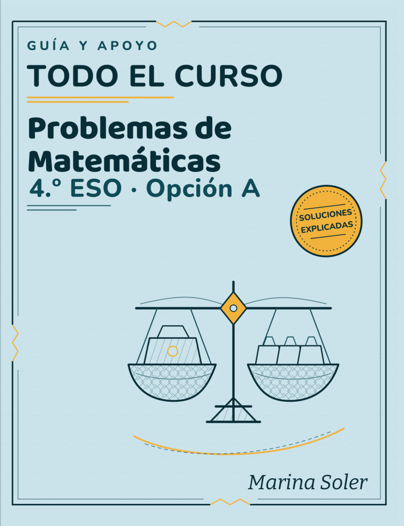 Portada de Problemas de matemáticas 4.º ESO. Guía y apoyo
