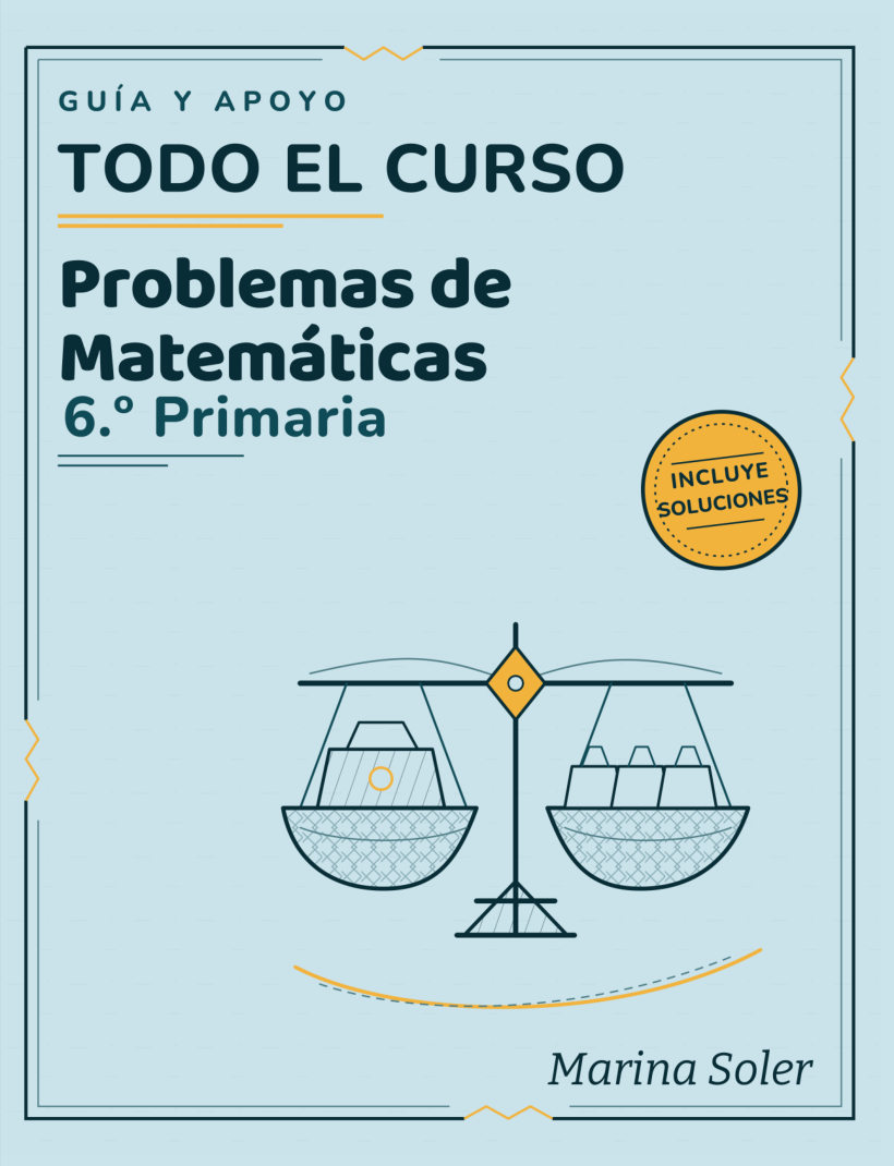 Portada de Problemas de Matemáticas 6.º Primaria